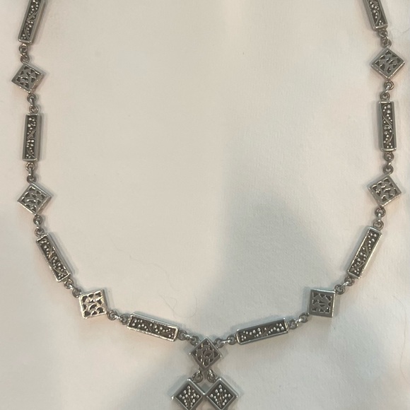 Lois Hill Vintage Silver Necklace with Intricate Detailing - Picture 2 of 4